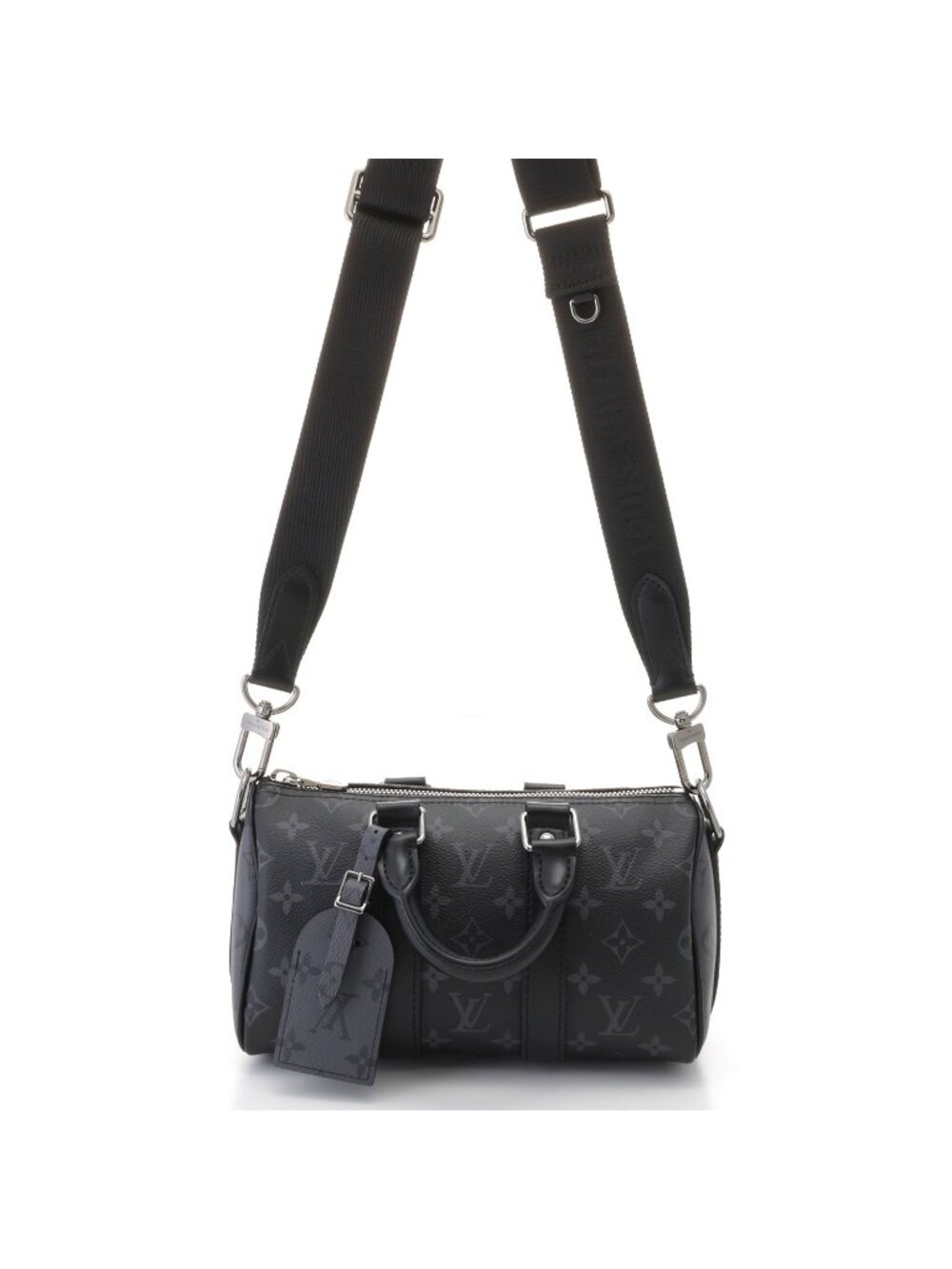 Louis Vuitton Keepall Bandouliere 25 Monogram Eclipse Reverse Boston Bag Black